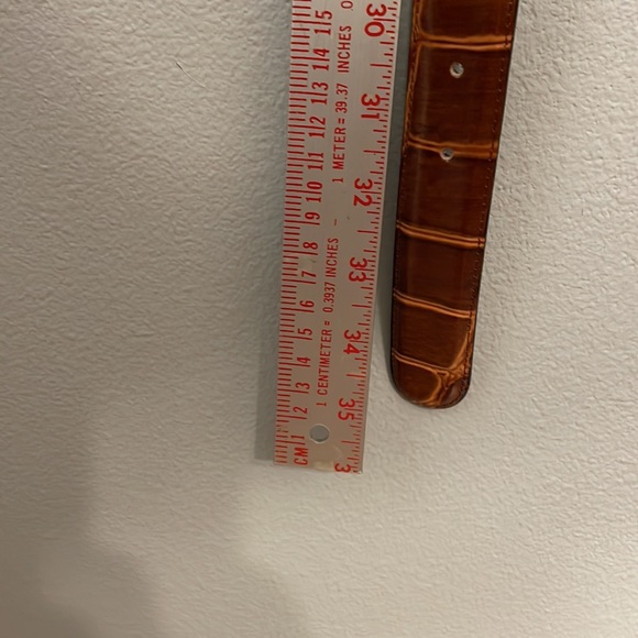 NWOT Lemie Leather Belt Sz Medium Alligator Print Made in Italy. - Picture 5 of 8